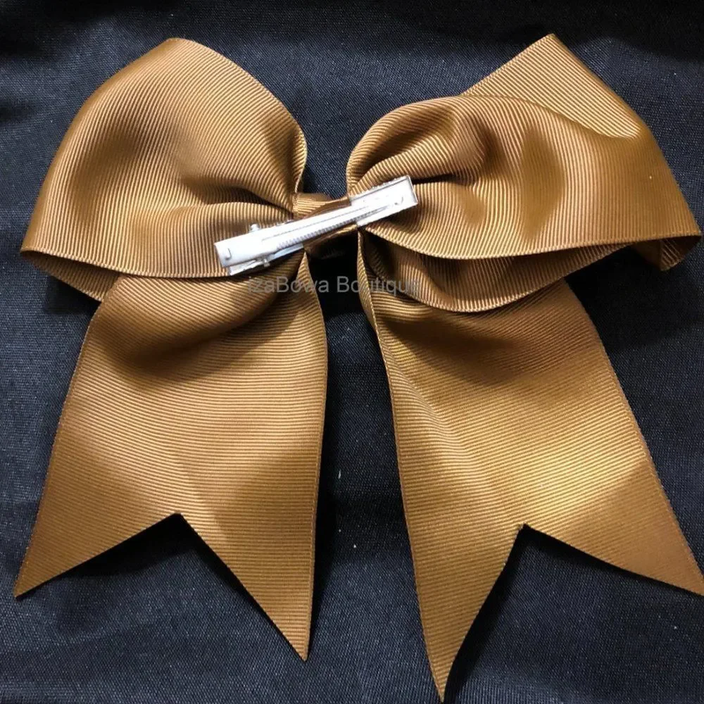 Coffee Brown Solid Cheer Bow  5B2404  Handmade NWT Boutique